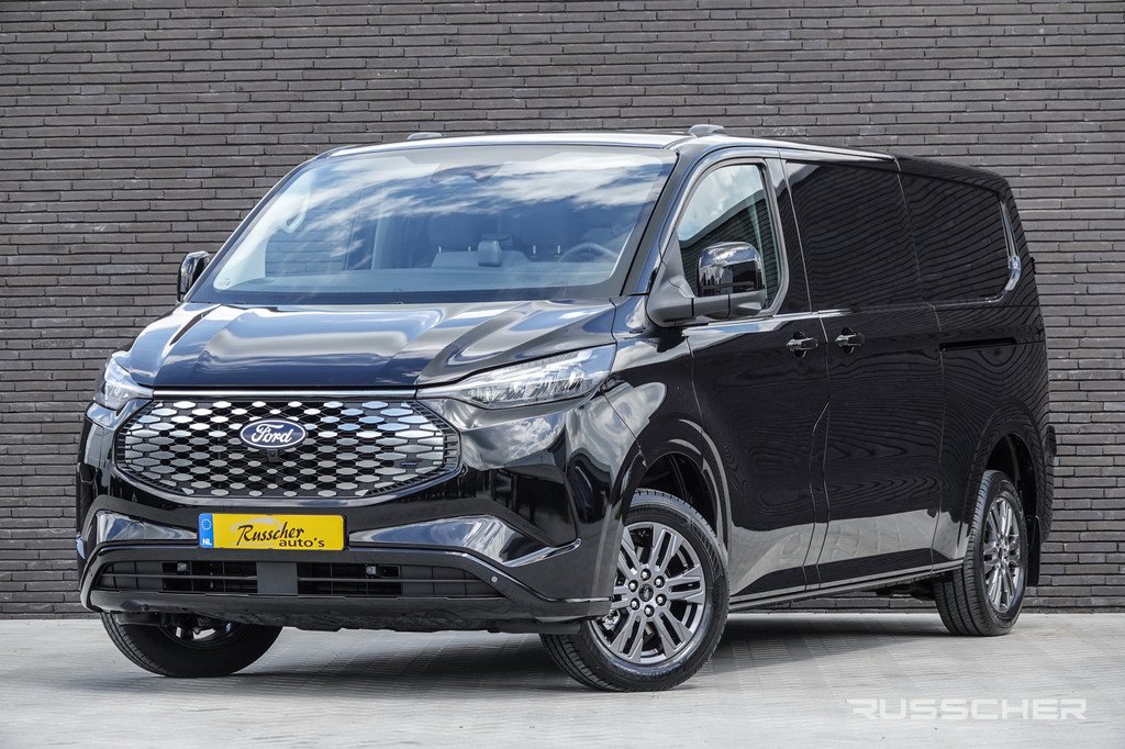 Ford E-Transit Custom L2H1 218Pk Aut. | Elektrisch | Limited 340 | 2xSchuifdeur | 360° Camera | 17'' | Agate Black