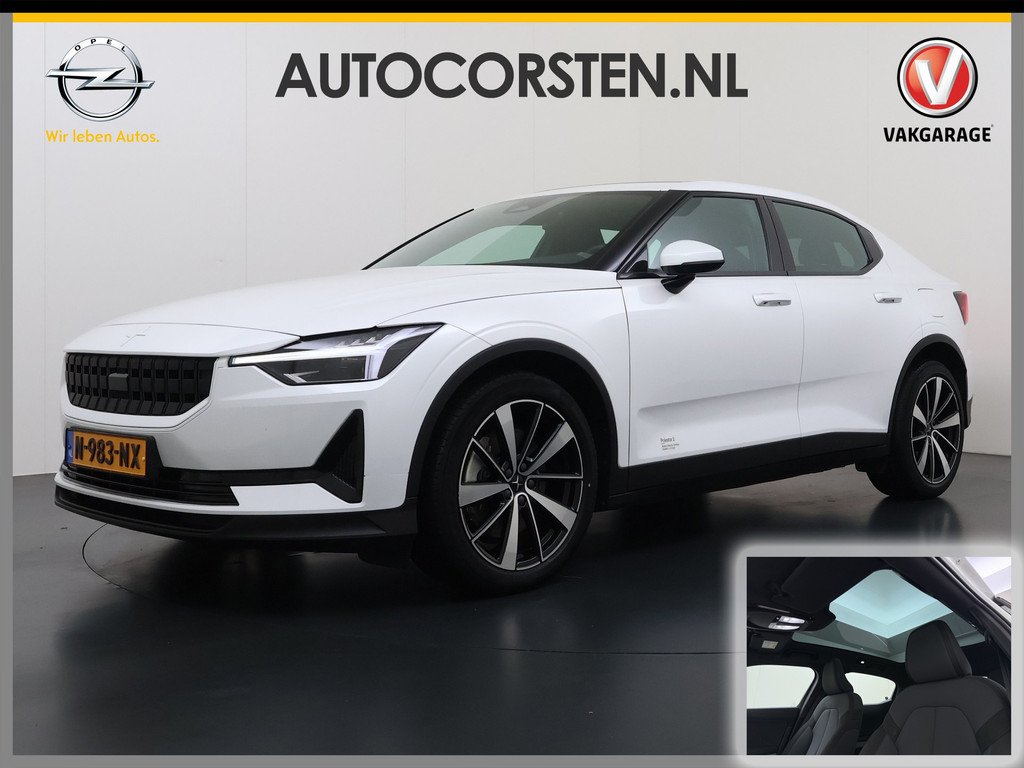 Polestar 2 Long Range Warmtepomp Panoramadak Head-up display Harman&Kardon®-Audio Camera Stoel+Stuur+Achterbankverwarming Elek.Achterklep Google®-Maps Single Motor 78kWh Ecc Elek.Stoel+Memory