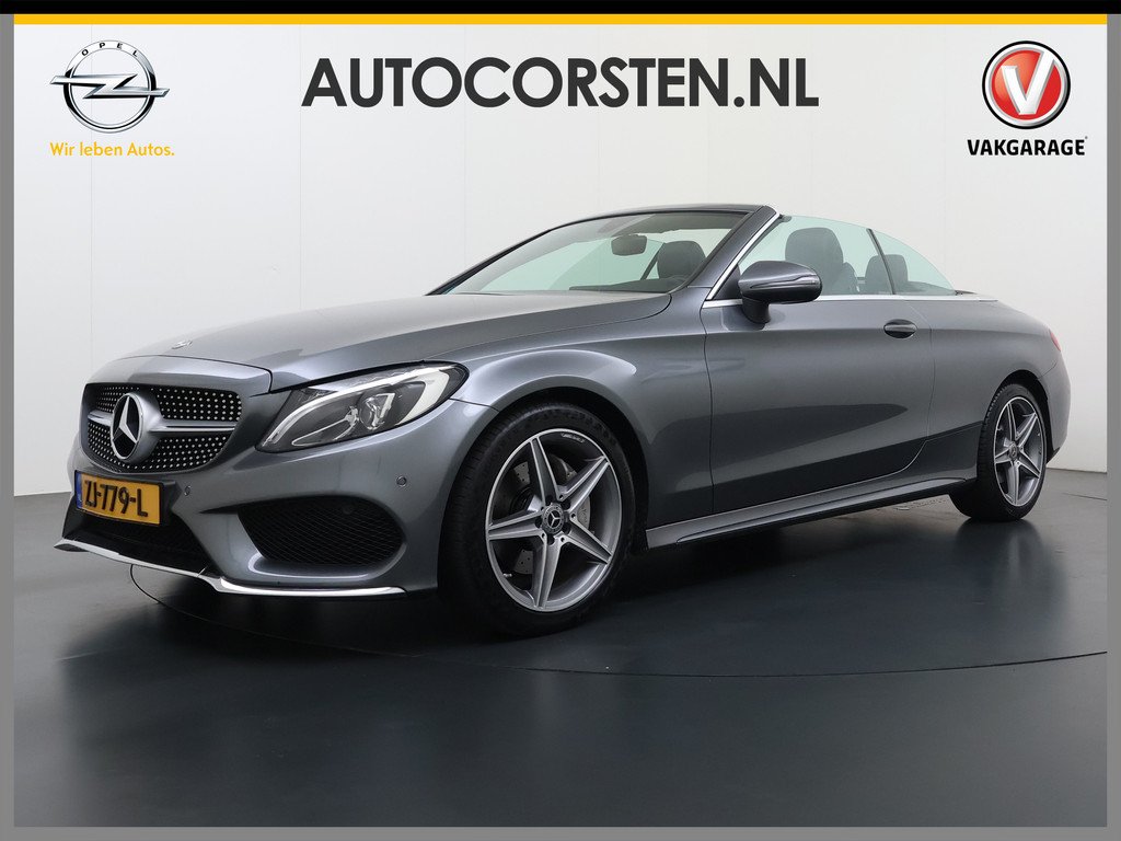 Mercedes-Benz C-klasse Cabrio 200 184PK Automaat AMG Premium Plus Air Scarf Stoelverwarming Navi Ecc Cruise Control Pdc Lmv Led Isofix Bluetooth Elek.Stoelen