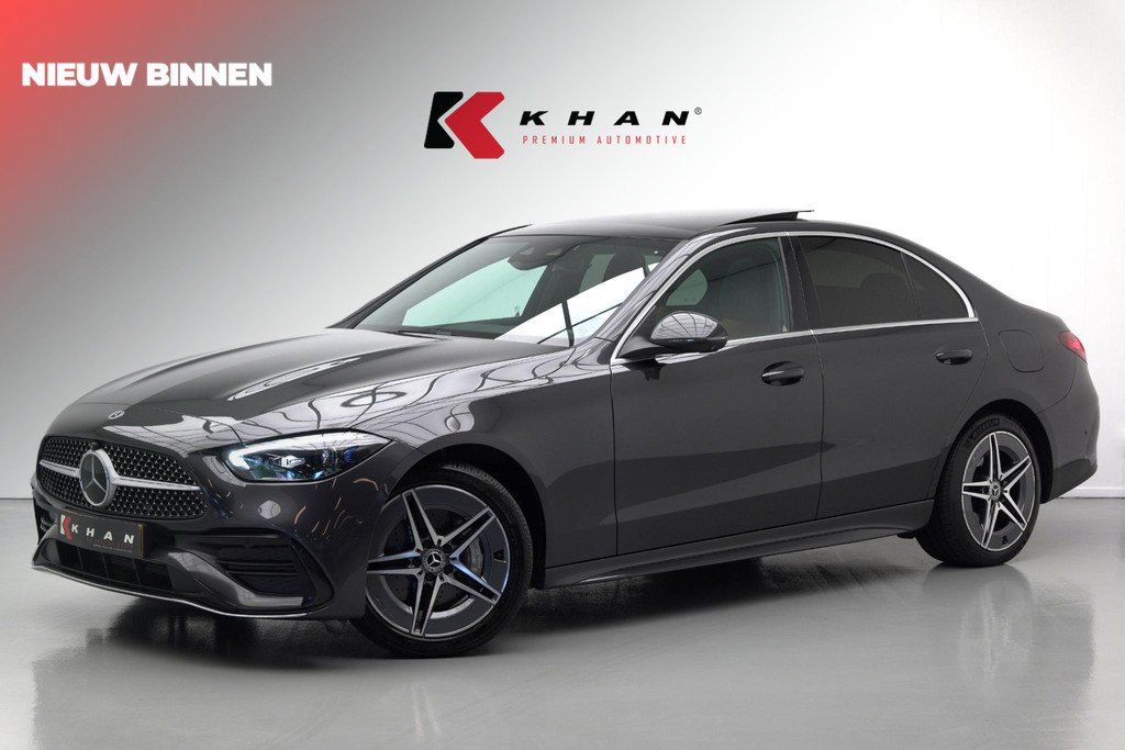 Mercedes-Benz C-klasse C300e AMG Line |Pano|Burmester|Ambient|Trekhaak|Leder|