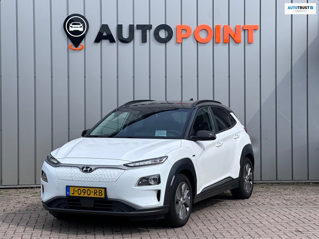 Hyundai Kona EV Premium 64 kWh SOH100% WARMTEPOMP|TREKHAAK|HEADUP|STOEL&STUURVRM+VERKOELING|LEDER|BLINDSPOT|LANE ASS.|ADAPT.CRUISE