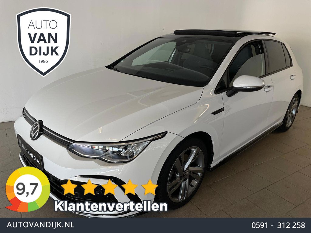 Volkswagen Golf 1.5 eTSI R-Line Business+ AUTOMAAT AIRCO PANO NAVI CRUISE STOELVERW APPLE CARPLAY PDC CAMERA TREKHAAK NIEUWSTAAT